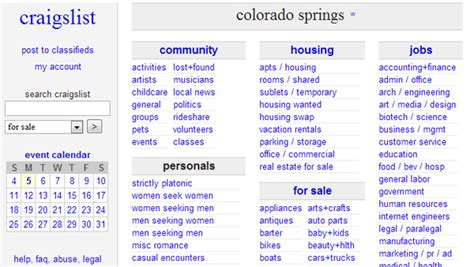 Colorado Springs, CO. . Craigslist co springs